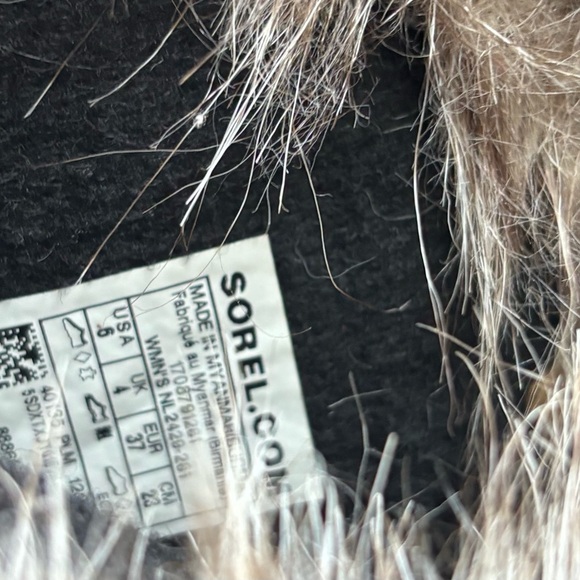 SOREL WOMENS JOAN OF ARTIC WATERPROOF FULL GRAIN LEATHER & SUEDE FAUX FUR SZ 6 - Picture 5 of 13
